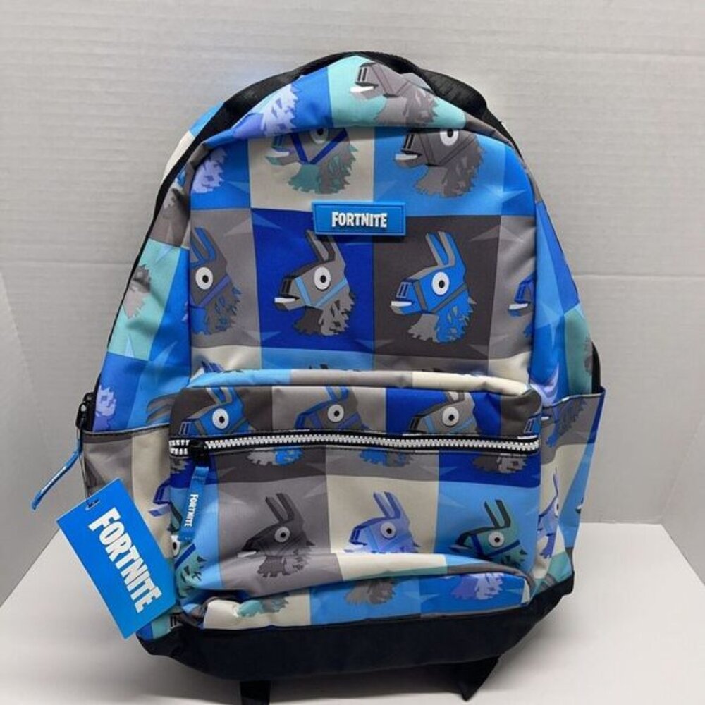 Fortnite Blue Loot Llama School Licensed Backpack NWTOnline Game Kids battle bus
